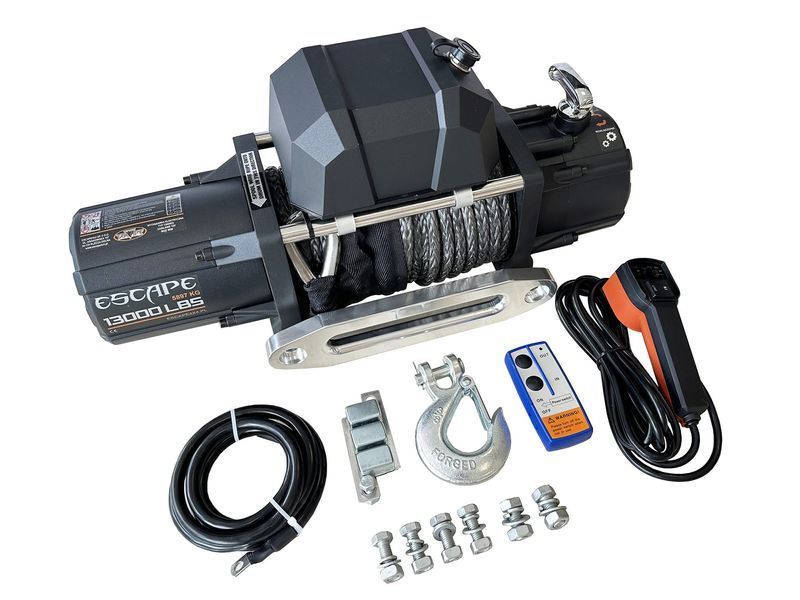 Лебідка Escape 13000ES 13000 lbs (5897 кг) із сірим синтетичним тросом 12V 38868 фото