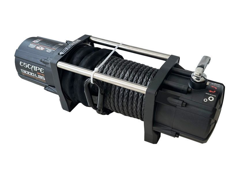 Лебідка Escape 13000ES 13000 lbs (5897 кг) із сірим синтетичним тросом 12V 38868 фото