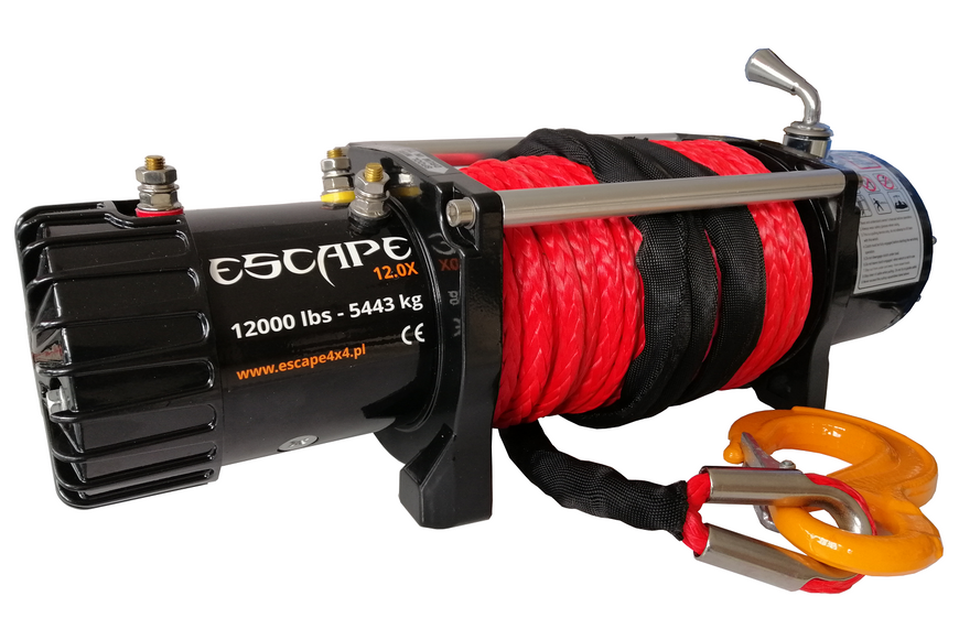 Електрична лебідка Escape 12000 lbs 12.0X (5443 кг) із синтетичним тросом 12V 38869 фото