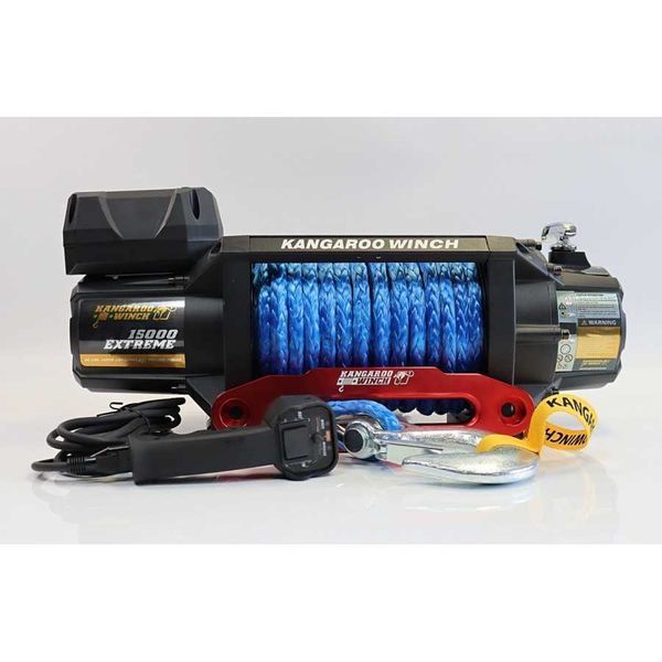 Лебідка електрична Kangaroowinch K15000 Extreme HD 12V з синтетичним тросом 15000 LBS (6810 кг) K15000XT-HD-SR-12V K15000XT-HD-SR-12V фото