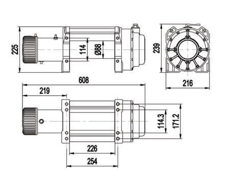 Лебідка Escape EVO 18000 lbs (8165 кг) із синтетичним канатом 12V 38853 фото