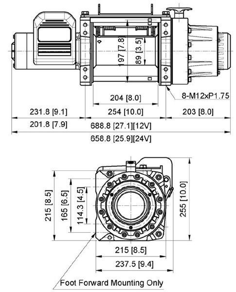 Лебедка COMEUP Walrus 24V 8165 кг 281810 COMEUP281810 фото