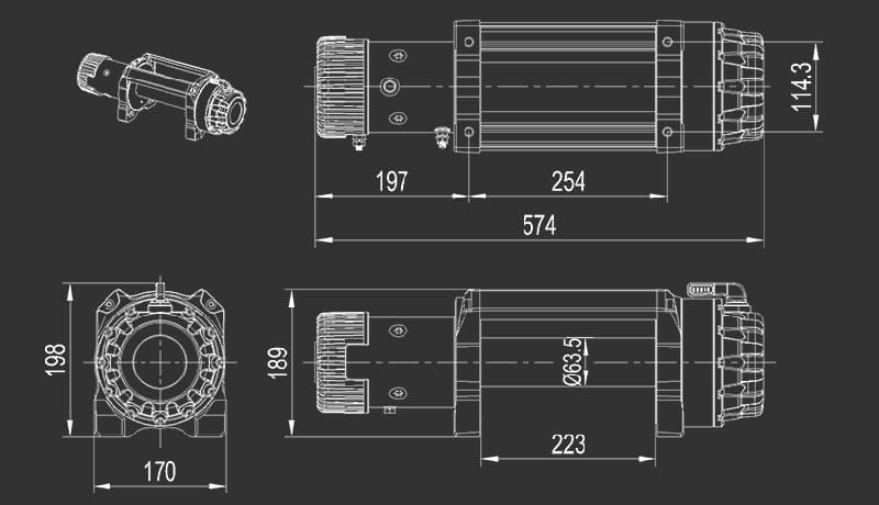 Лебідка Escape EVO 9500 lbs (4309 кг) IP68 із синтетичним тросом 12V 38856 фото