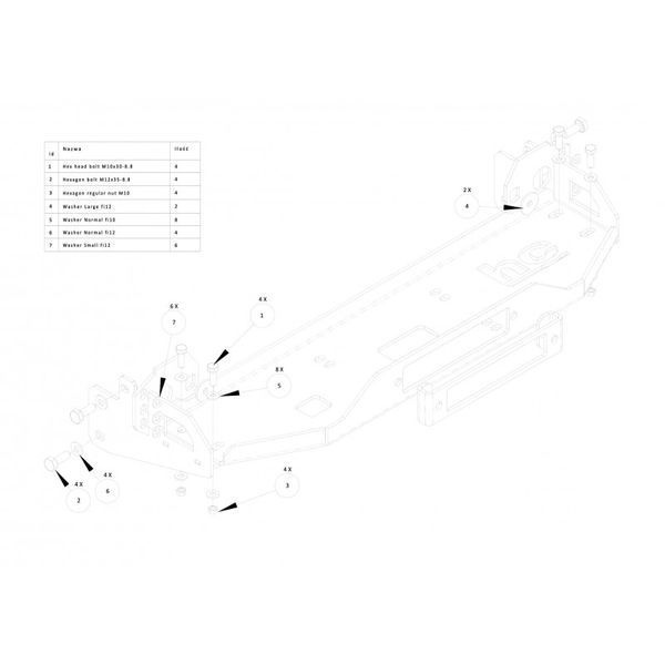 Монтажна плита під лебідку для Toyota Land Cruiser 150 J150 J15 Prado 2013-2016 WMLC150-2013-standard фото