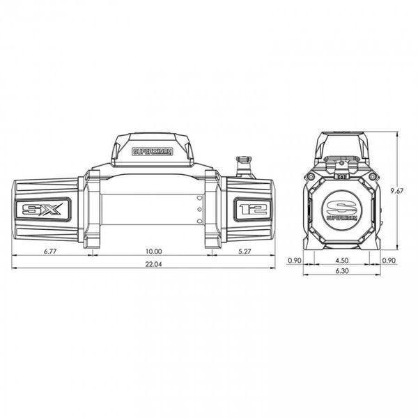 Електрична лебідка Superwinch SX12SR 12V із синтетичним тросом SUP1712201 фото