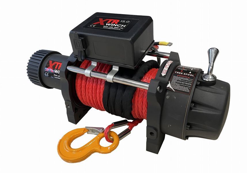 Електрична лебідка XTR 15000 lbs (6,8 т) 12V  із синтетичним тросом 38887 фото