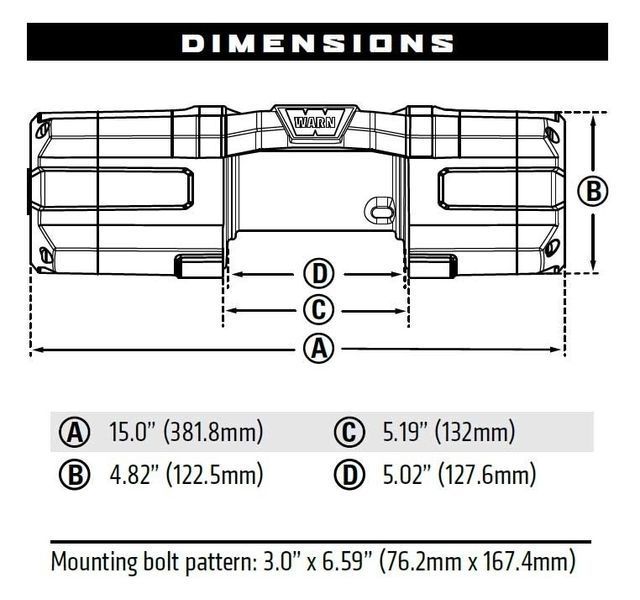 Электрическая лебедка WARN AXON 55-s ATV Winch 5500-s 12V 101150 101150 фото