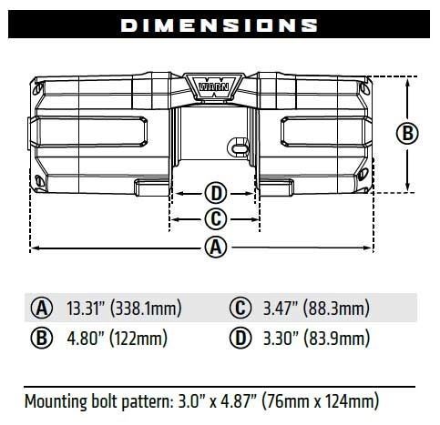 Лебедка WARN AXON 45RC ATV 12В 101240 101240 фото