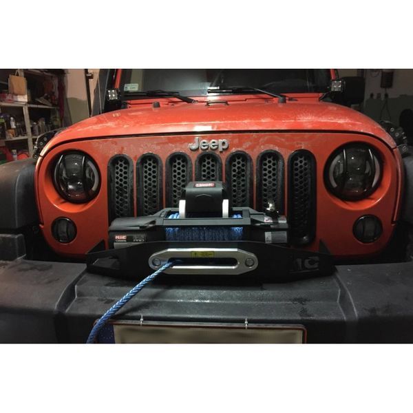 Плита монтажна під лебідку до оригінального бампера Jeep Wrangler JK (з 2007 року) WMJeepJKPrestige-bl фото