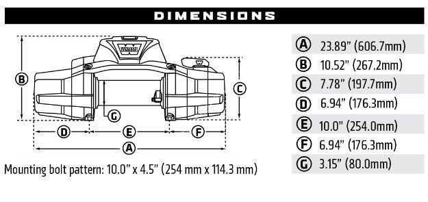 WARN лебідка ZEON XP 10-S 12V (4536 кг) 110100 110100 фото